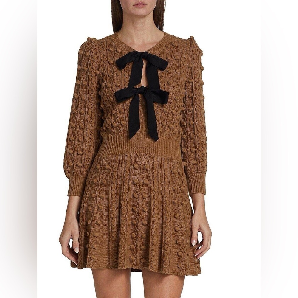 Alice + Olivia Kitty Dress in Brown